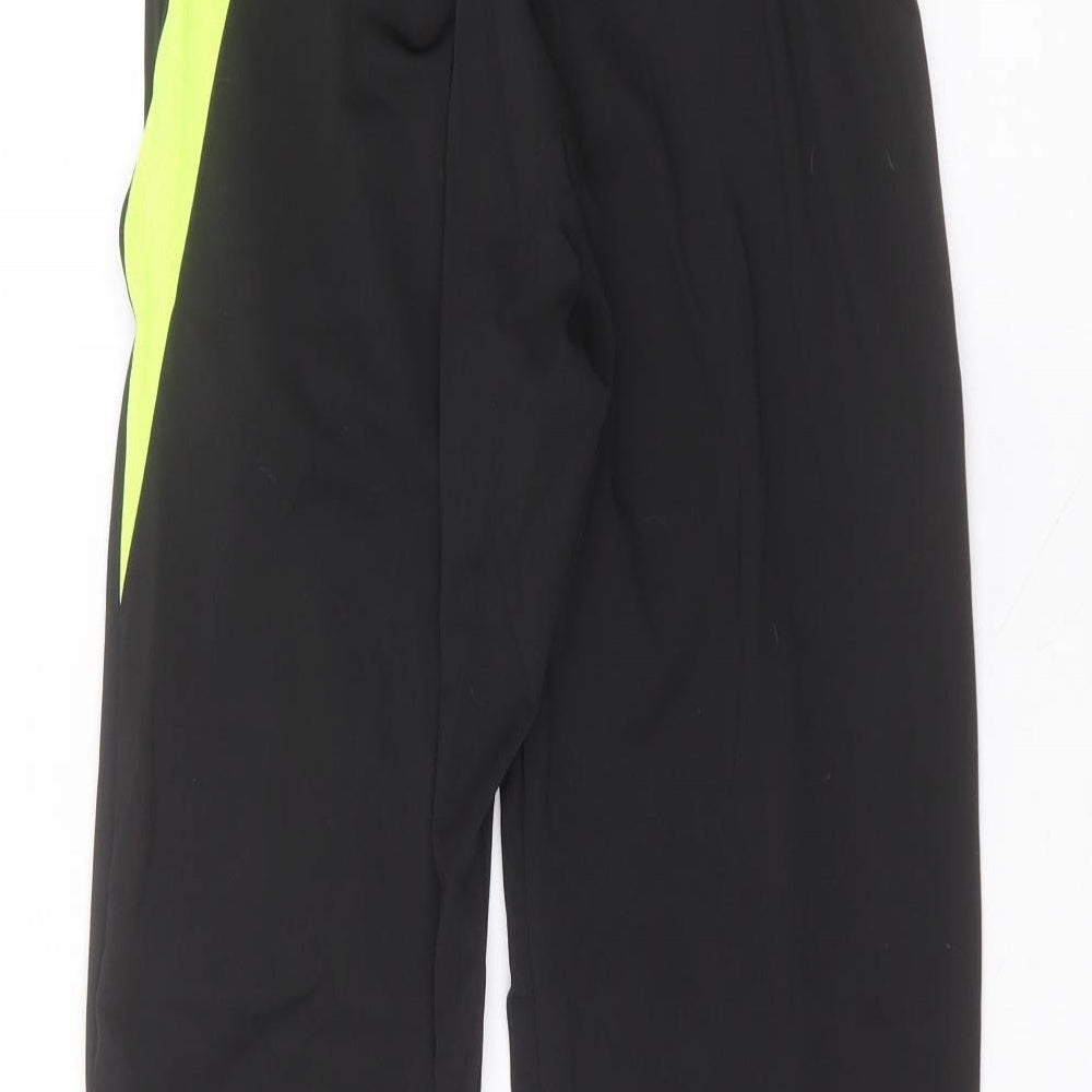 Preworn Mens Black  Polyester Sweatpants Trousers Size M L27 in Regular