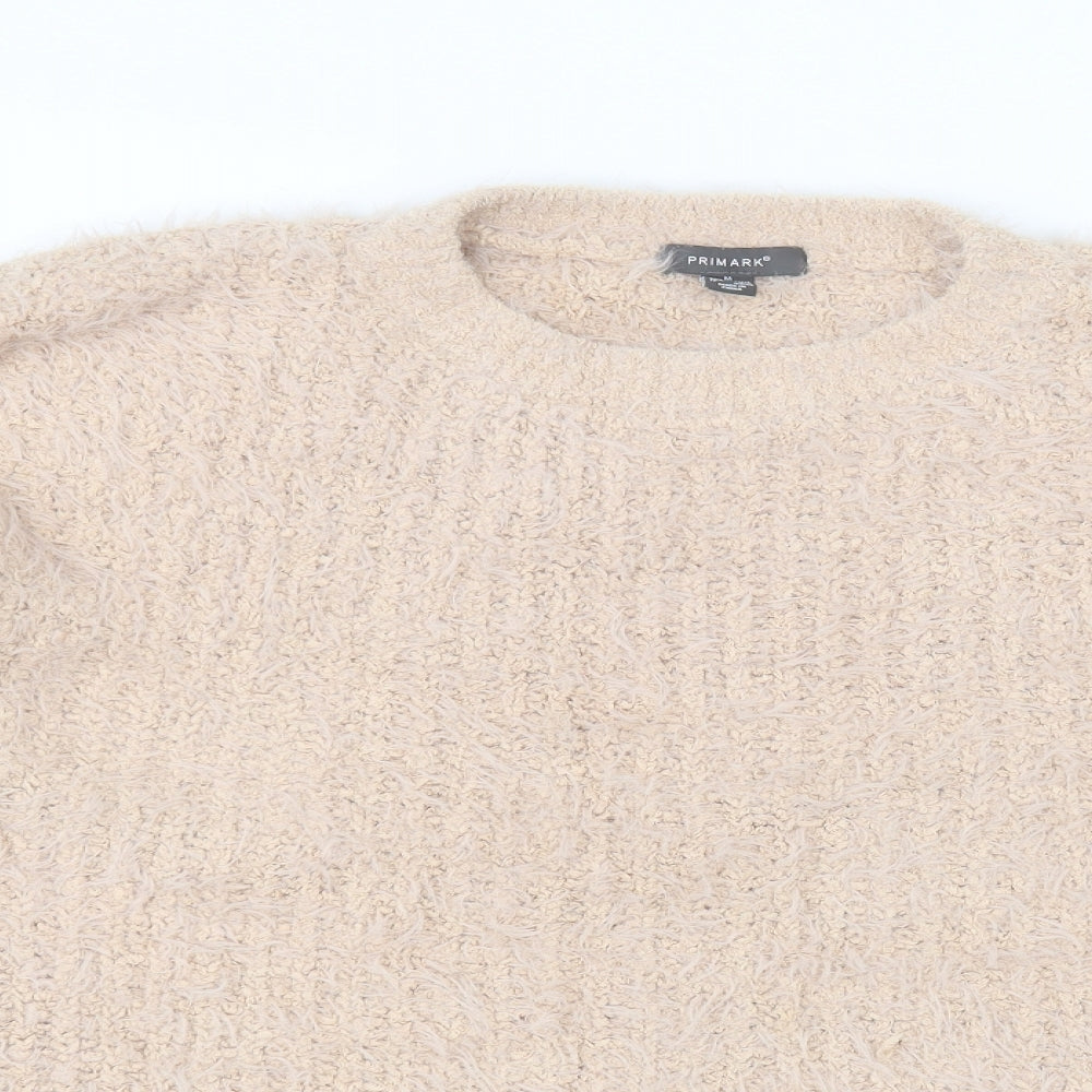 Primark Womens Pink Round Neck  Polyamide Pullover Jumper Size M