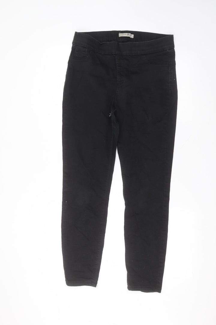 Denim & Co. Womens Black Cotton Skinny Jeans Size 14 L27 in Regular