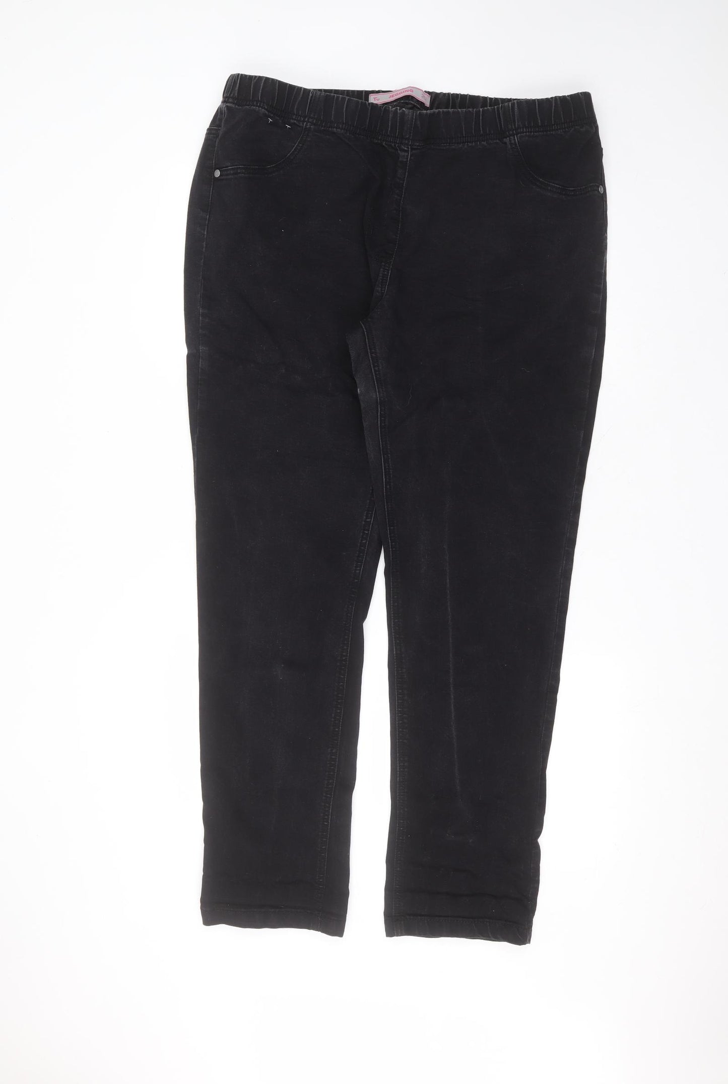 TU Womens Black  Cotton Skinny Jeans Size 20 L30 in Regular