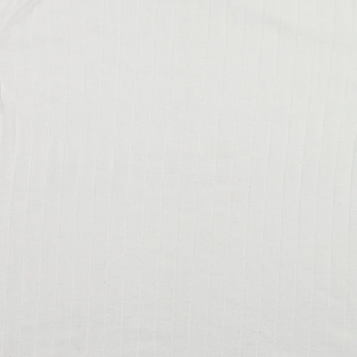 Peacocks Womens White Roll Neck  Polyester Pullover Jumper Size XL