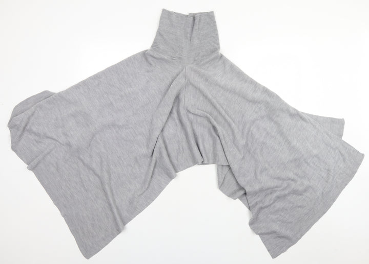 Preworn Womens Grey   Overcoat Poncho One Size