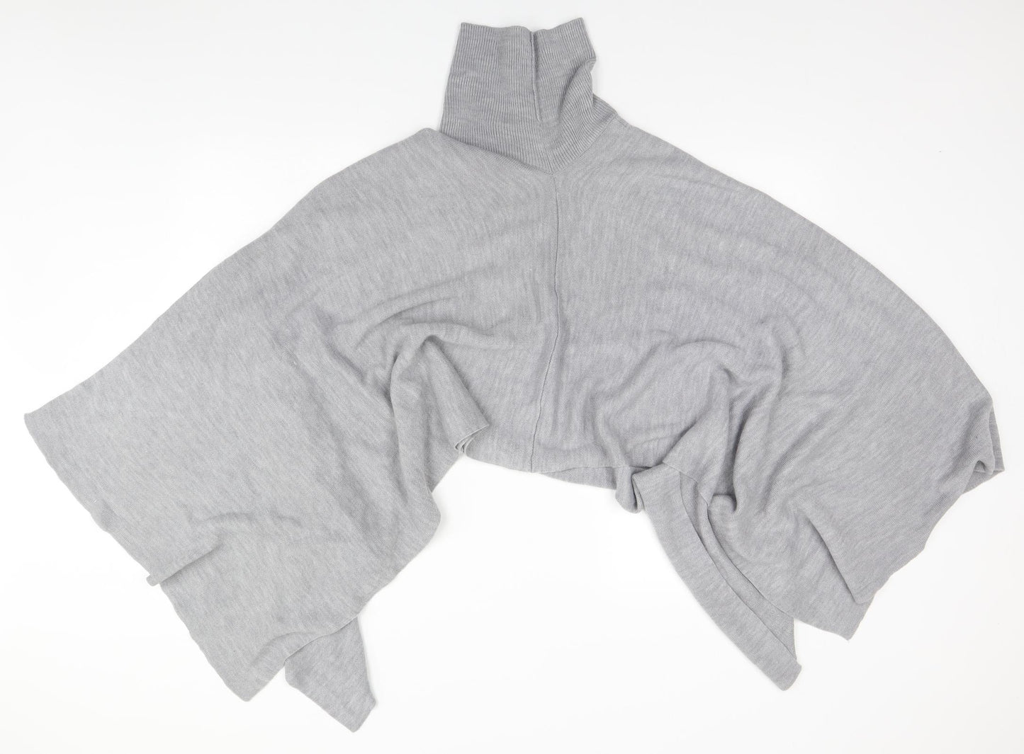 Preworn Womens Grey   Overcoat Poncho One Size