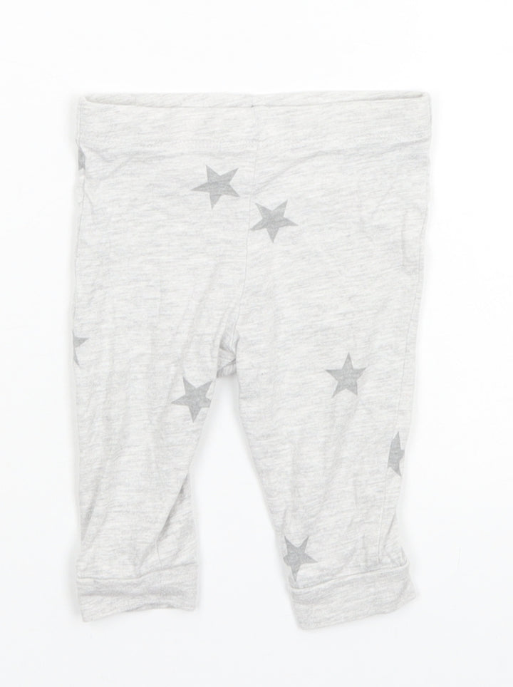 F&F Baby Grey Geometric Cotton  Pyjama Pants Size 3-6 Months