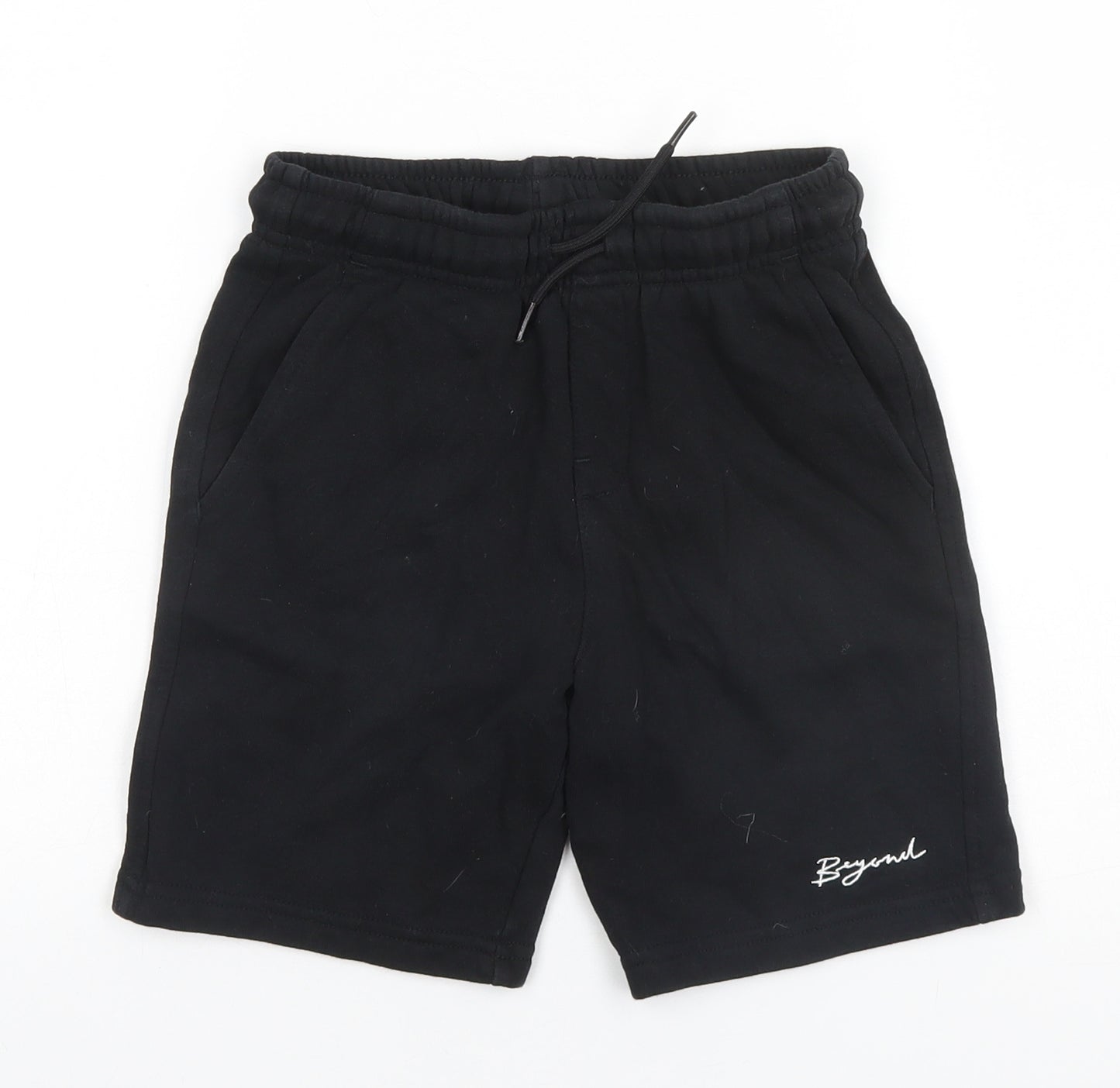 George Boys Black  Cotton Sweat Shorts Size 8-9 Years  Regular