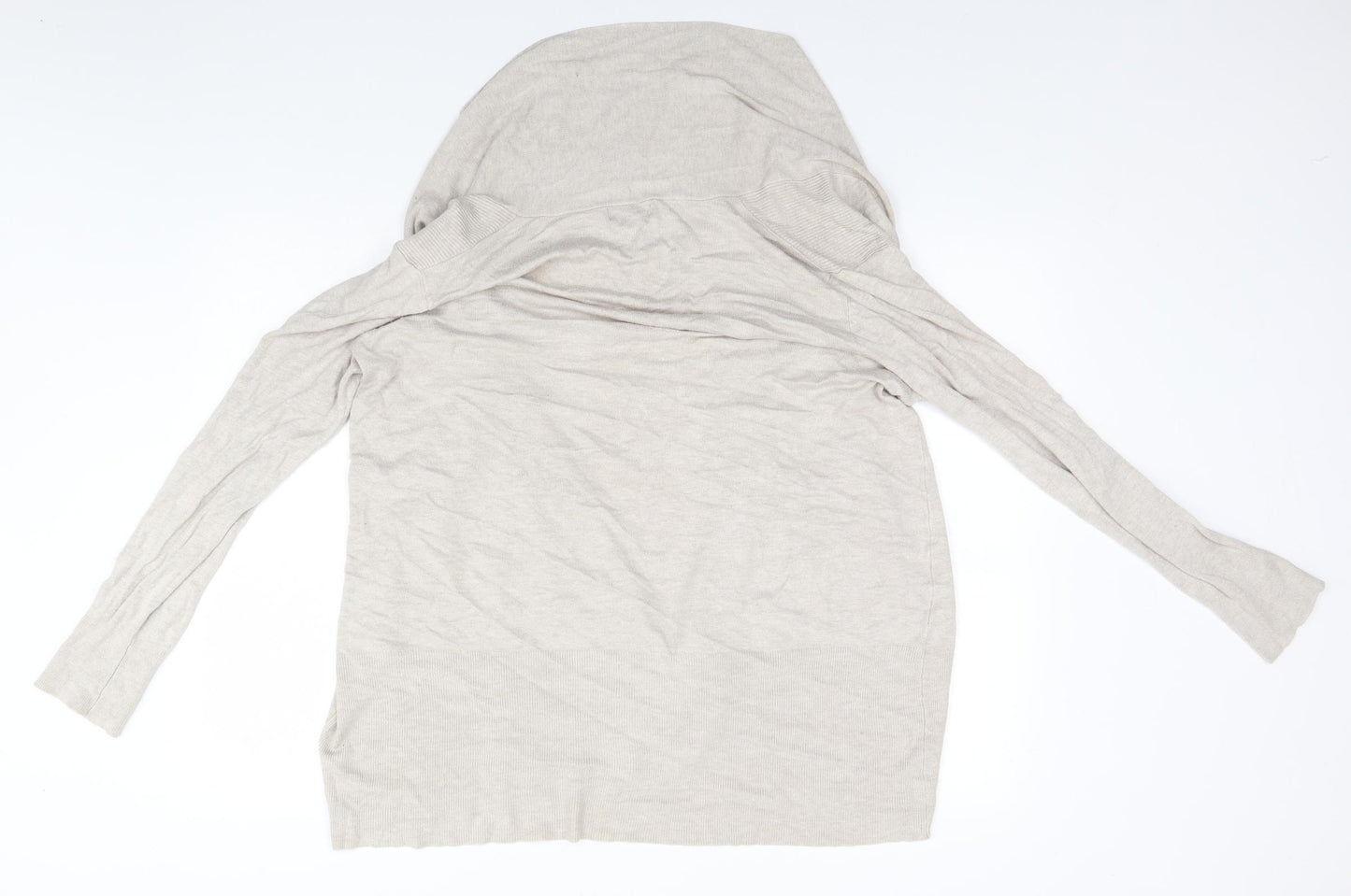 Primark Womens Grey High Neck  Viscose Cardigan Jumper Size 14