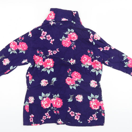 Boux Avenue Womens Blue Floral Cotton Top Pyjama Top Size 8