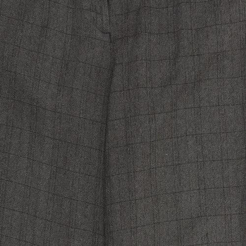 NEXT Womens Brown Plaid Polyester Trousers  Size 14 L28 in Regular