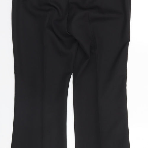 TU Womens Black  Polyester Trousers  Size 12 L28 in Regular