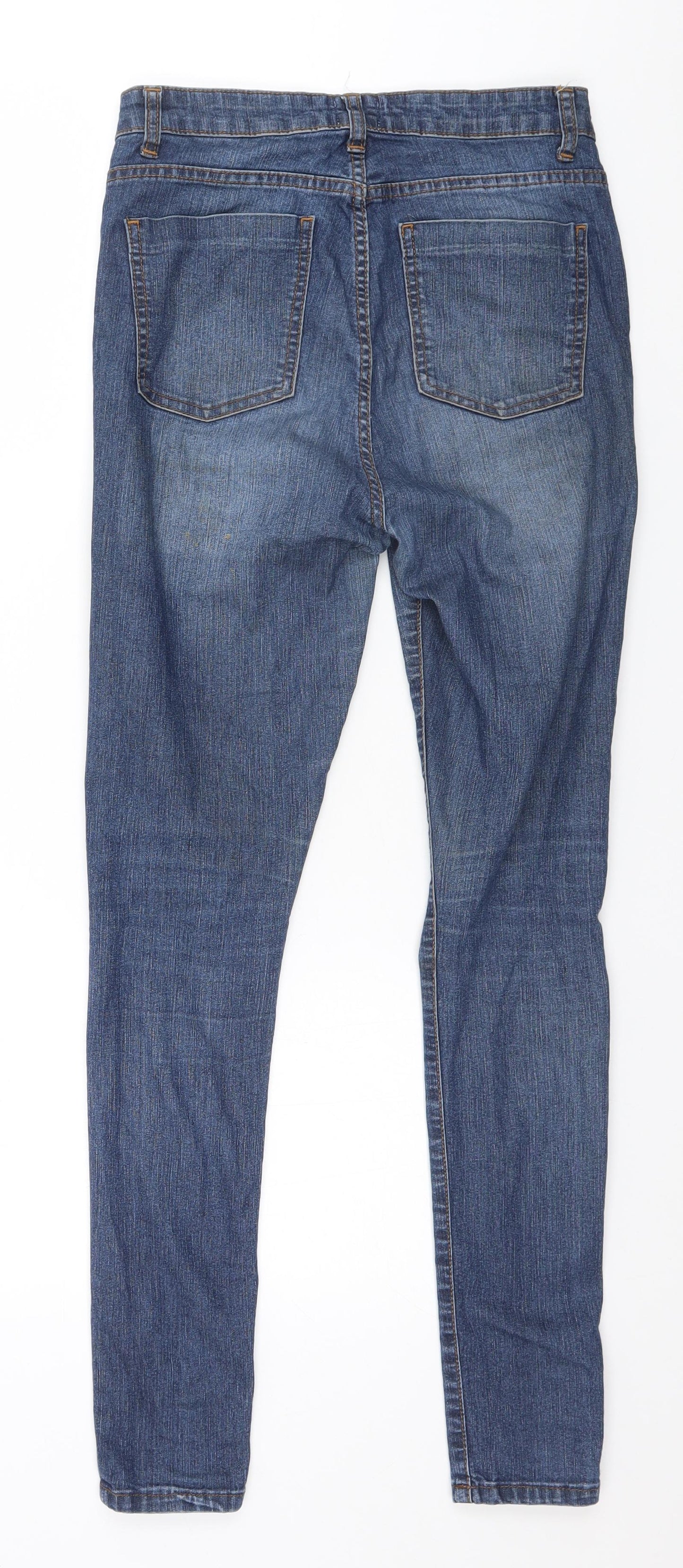 ASOS Womens Blue  Cotton Skinny Jeans Size 10 L28 in Slim
