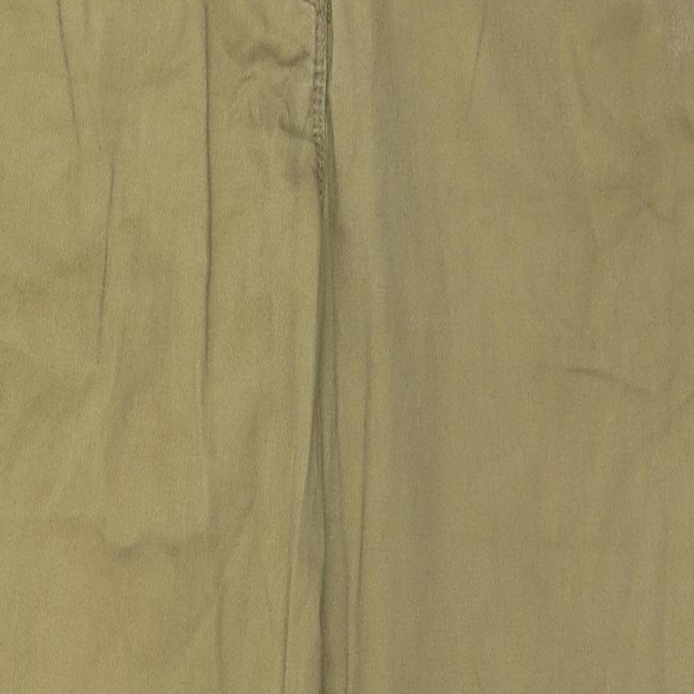 NEXT Womens Green  Cotton Trousers  Size 10 L26 in Regular