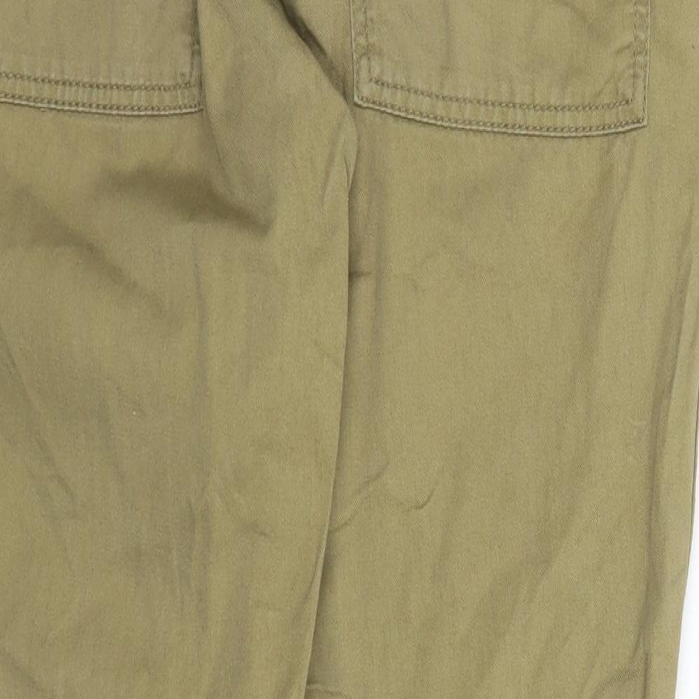 NEXT Womens Green  Cotton Trousers  Size 10 L26 in Regular