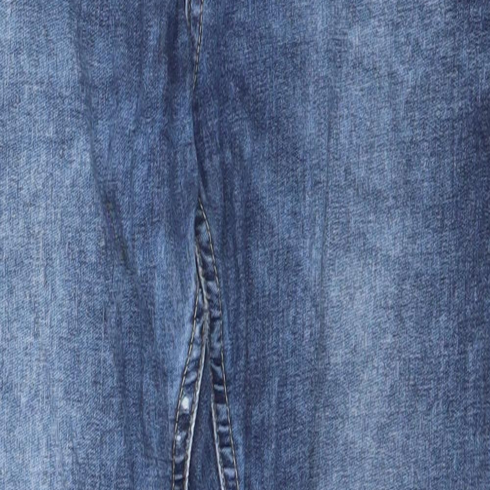 Denim & Co. Womens Blue  Cotton Skinny Jeans Size 12 L26 in Regular