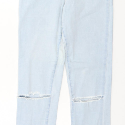 Denim & Co. Womens Blue  Cotton Skinny Jeans Size 8 L28 in Regular