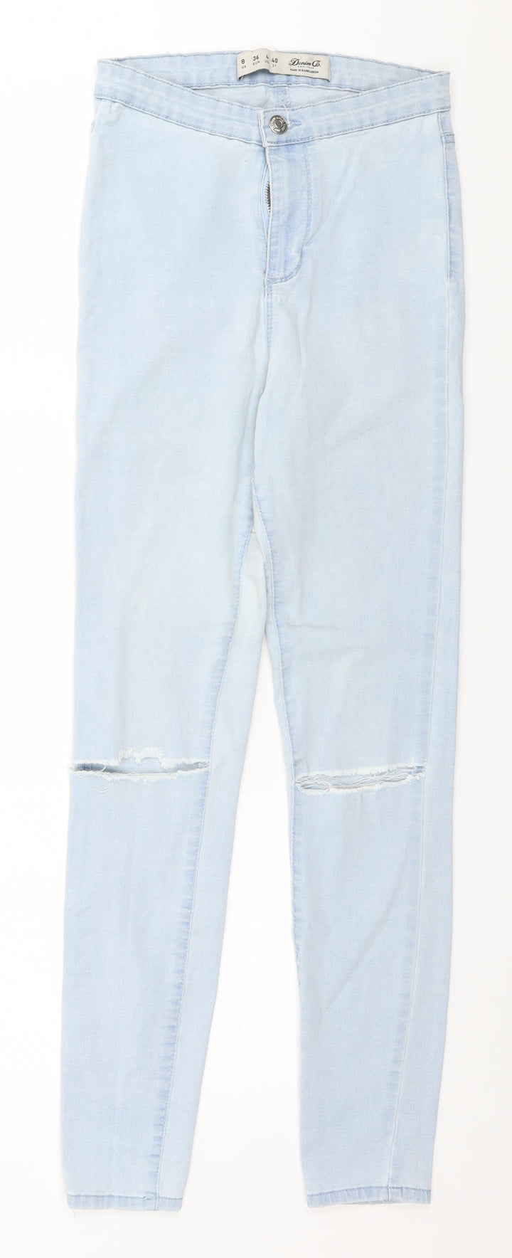 Denim & Co. Womens Blue Cotton Skinny Jeans Size 8 L28 in Regular