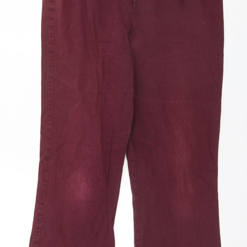 Berkertex Womens Red  Cotton Trousers  Size 14 L28 in Regular