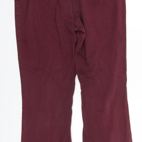 Berkertex Womens Red  Cotton Trousers  Size 14 L28 in Regular