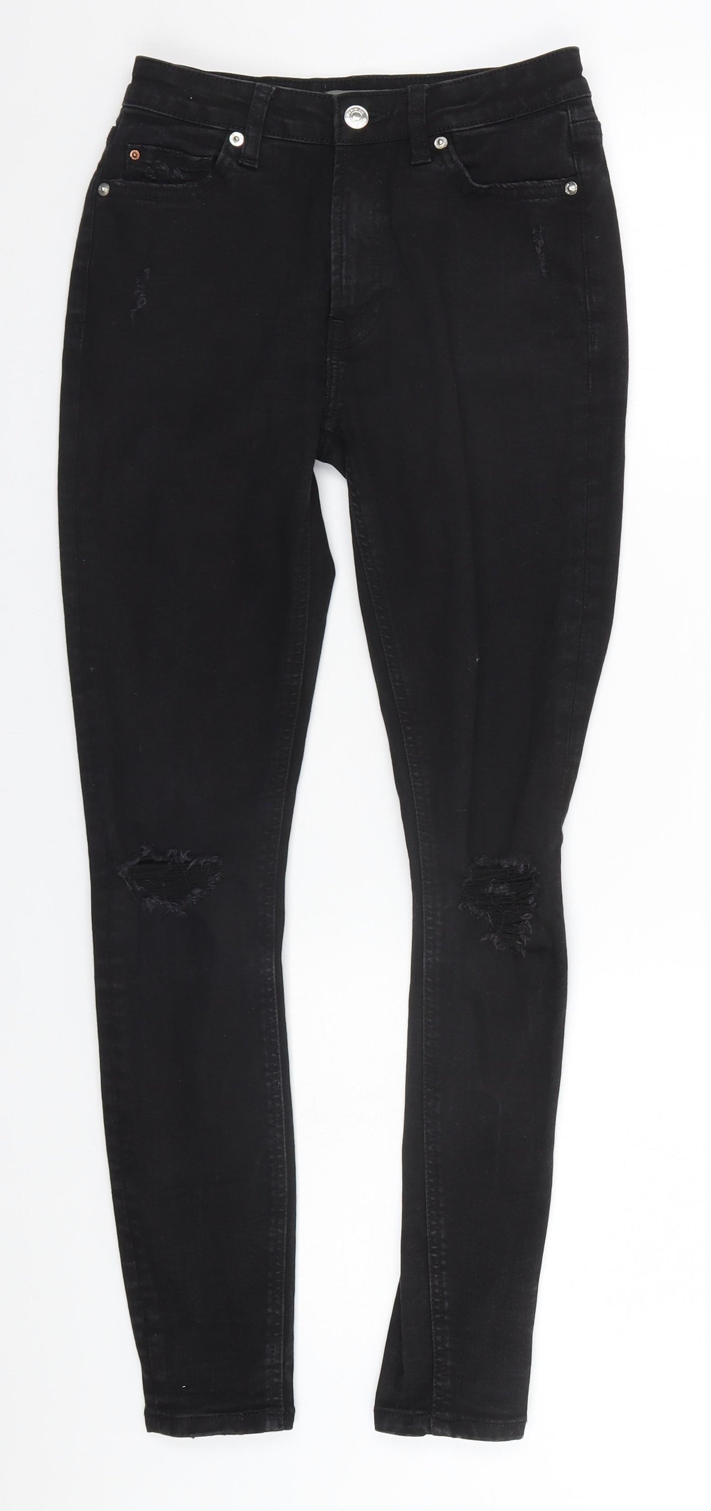Marks and Spencer Womens Black  Cotton Skinny Jeans Size 6 L28 in Regular