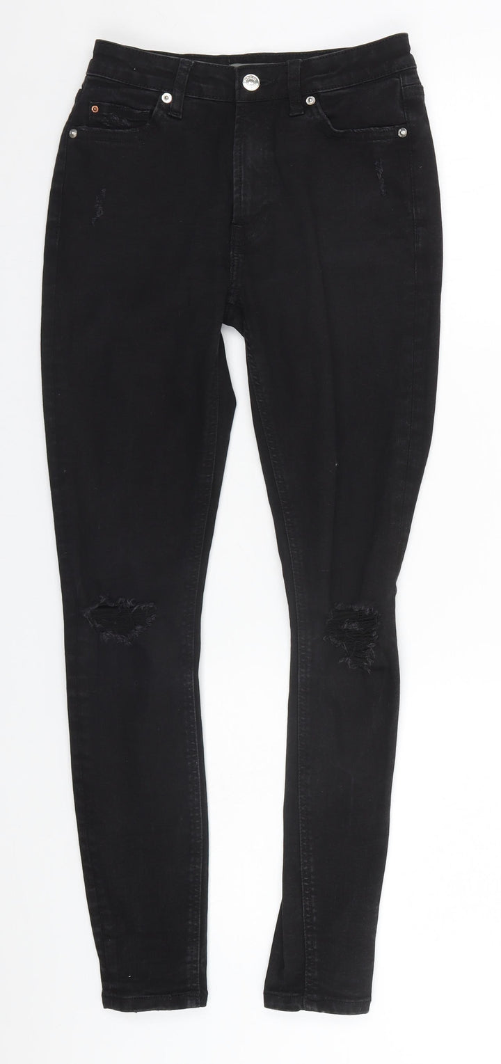 Marks and Spencer Womens Black  Cotton Skinny Jeans Size 6 L28 in Regular