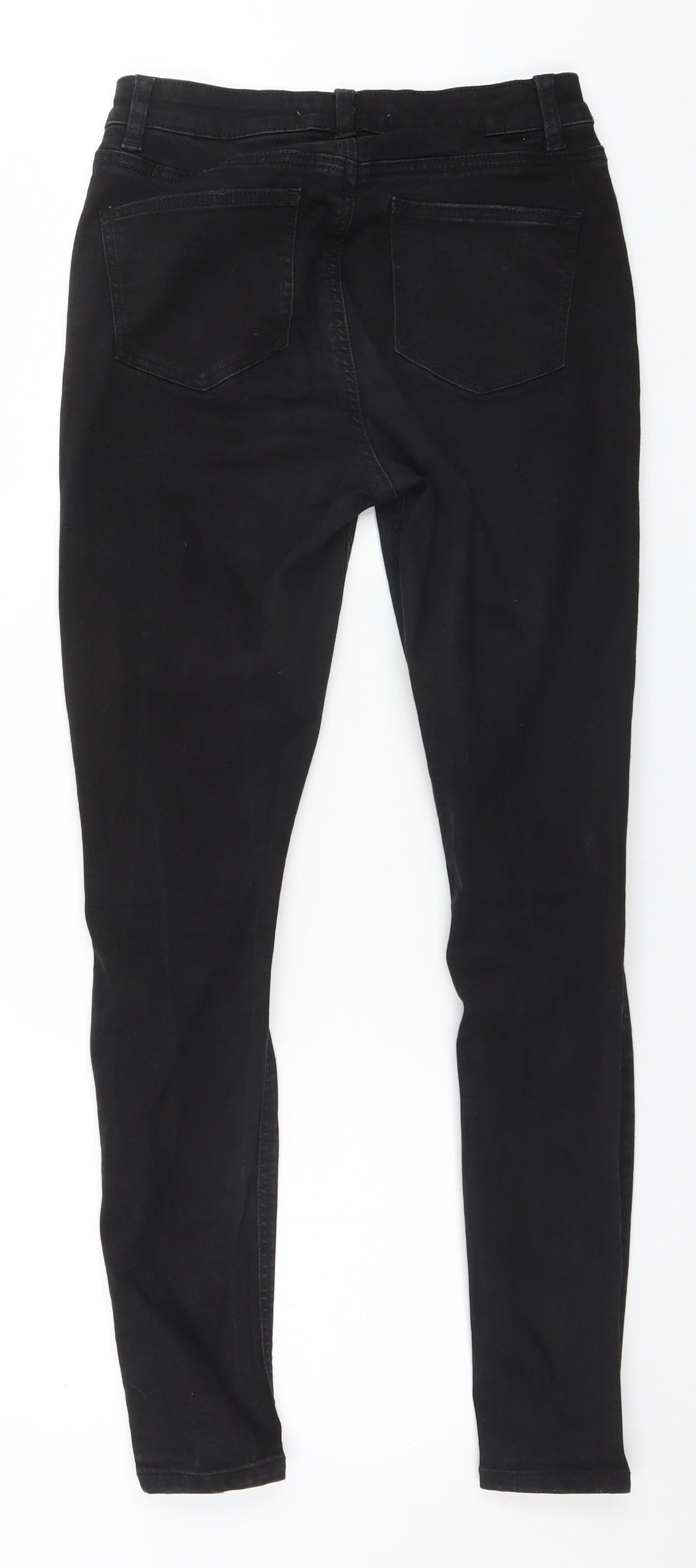 Marks and Spencer Womens Black  Cotton Skinny Jeans Size 6 L28 in Regular