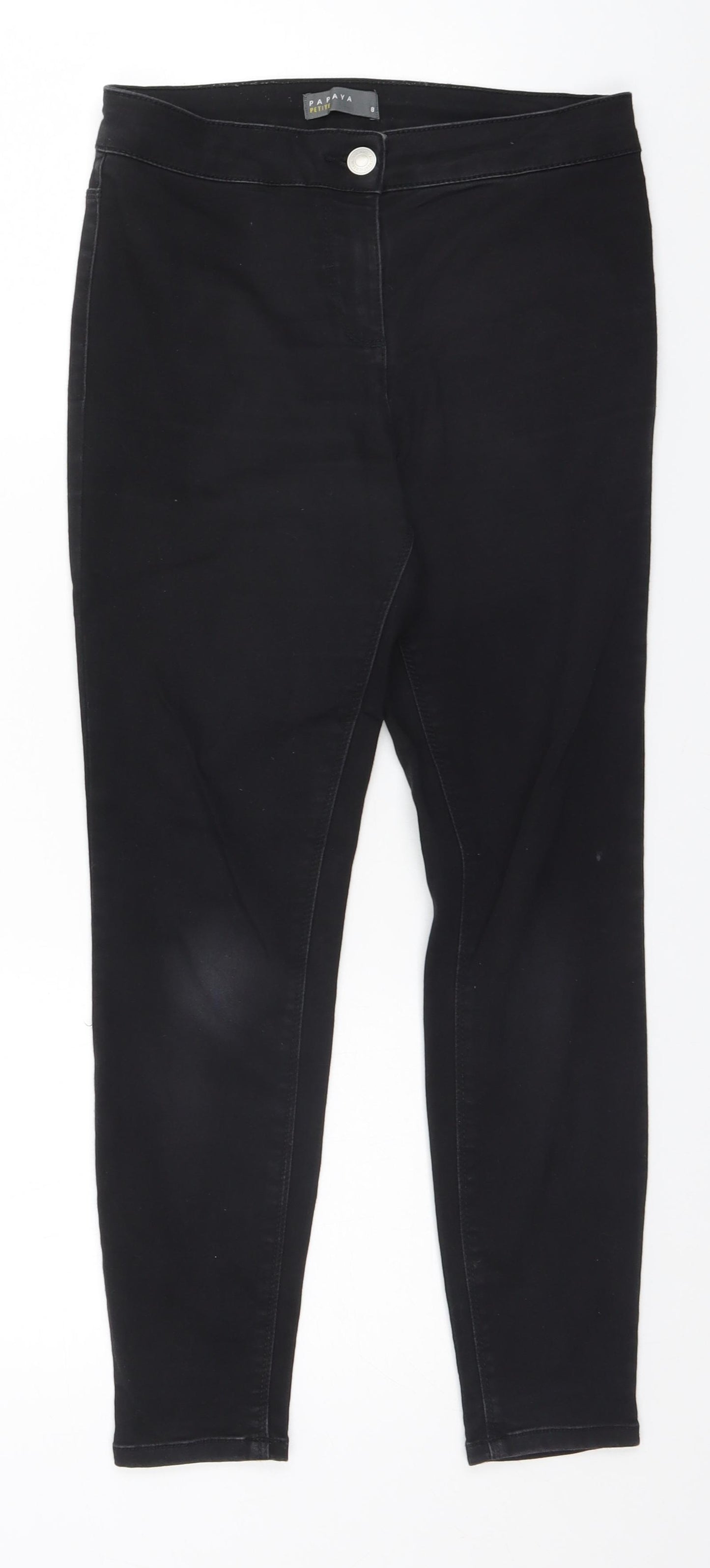 Papaya Womens Black  Cotton Jegging Leggings Size 8 L25 in