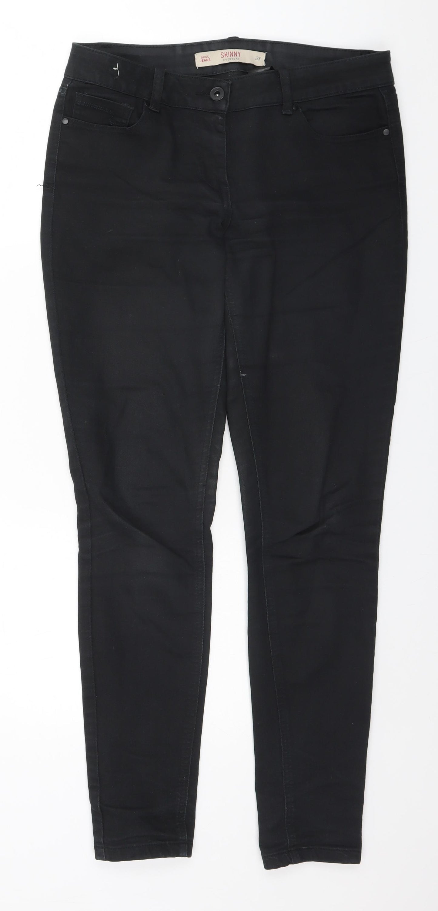 NEXT Womens Black   Skinny Jeans Size 12 L30 in Regular