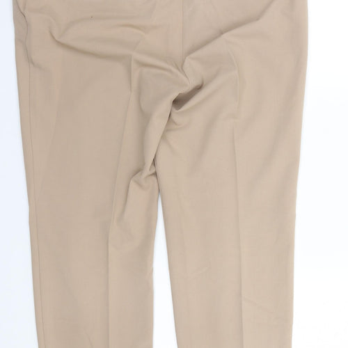 Dorothy Perkins Womens Beige  Polyester Trousers  Size 16 L27 in Regular