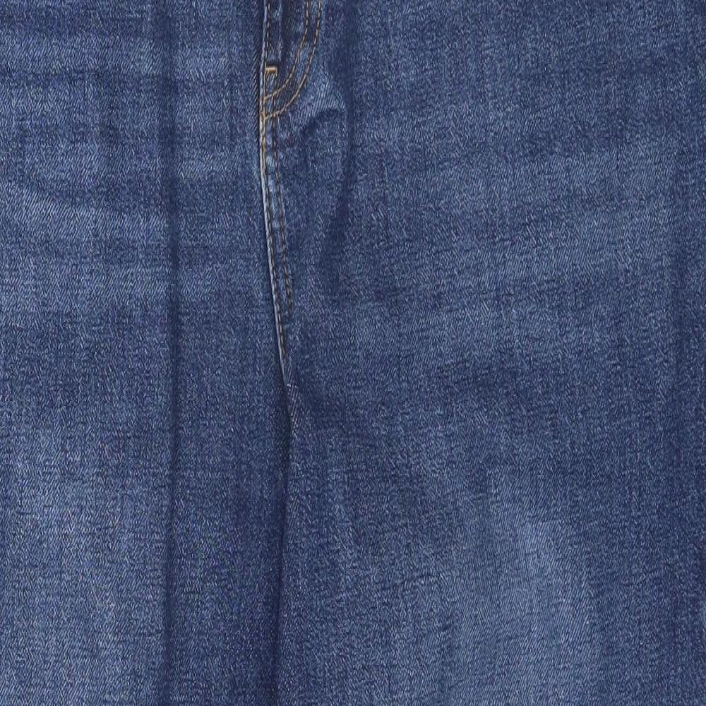 F&F Womens Blue  Cotton Straight Jeans Size 18 L26 in Regular
