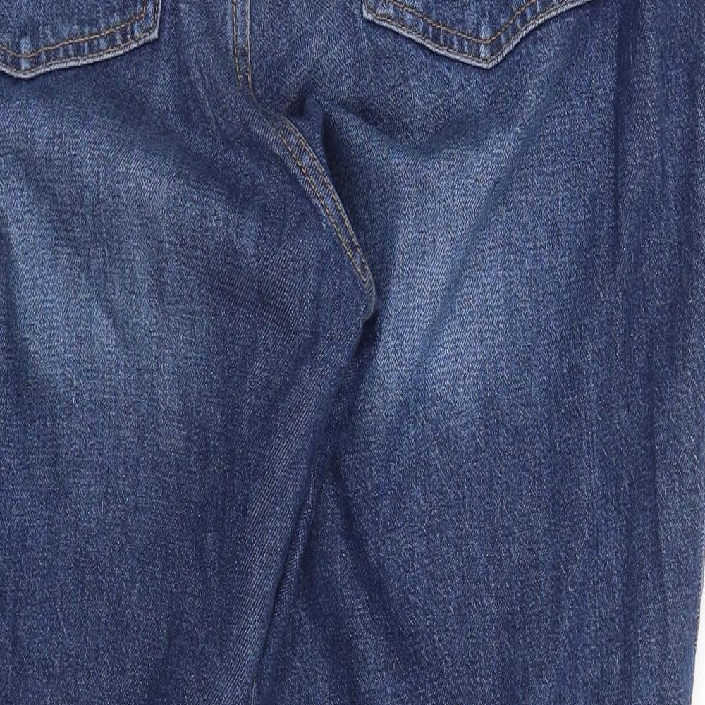 F&F Womens Blue  Cotton Straight Jeans Size 18 L26 in Regular