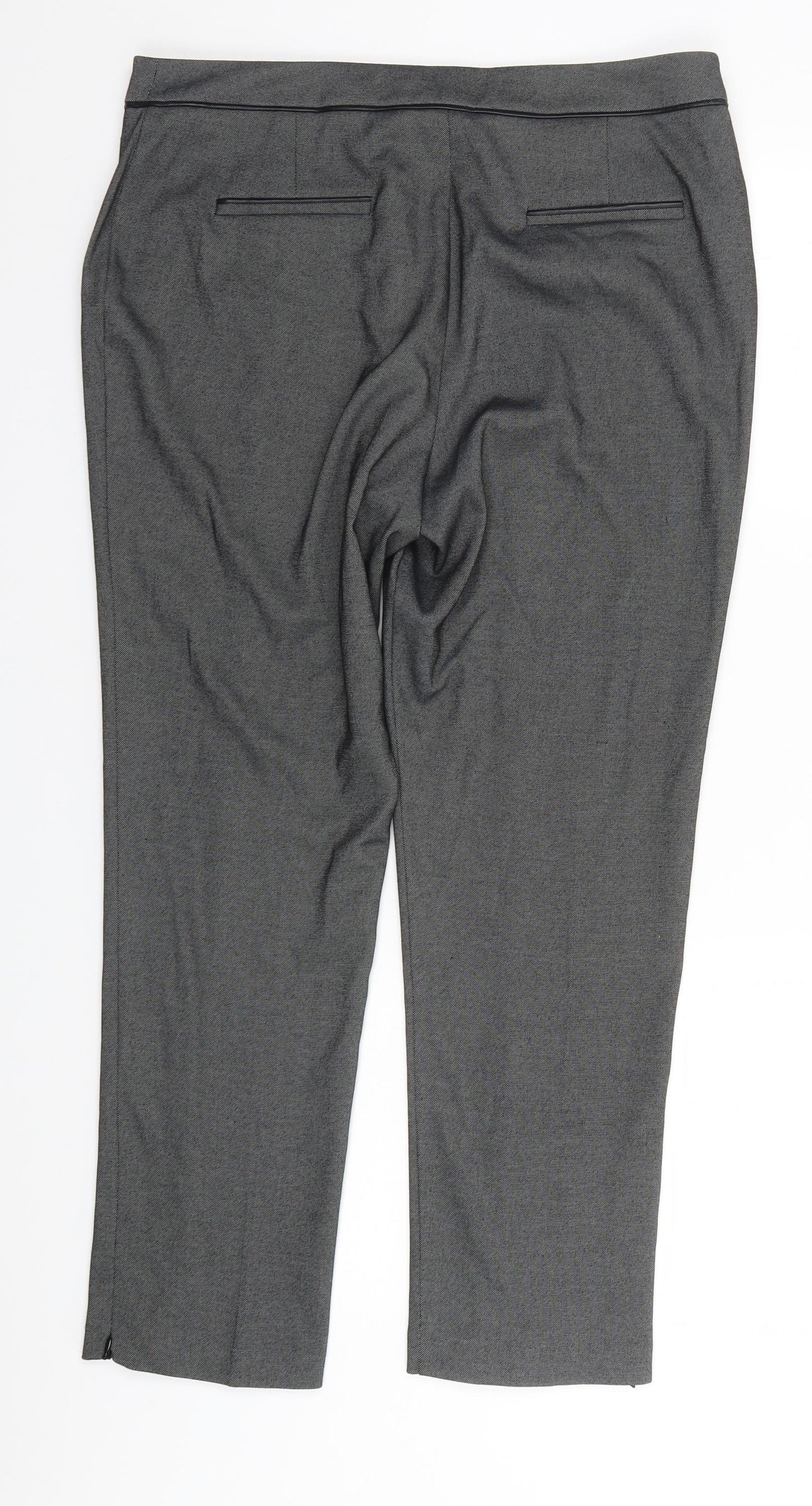 Very Womens Grey  Polyester Trousers  Size 14 L27 in Regular
