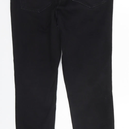 Papaya Womens Black  Cotton Skinny Jeans Size 10 L24 in Regular