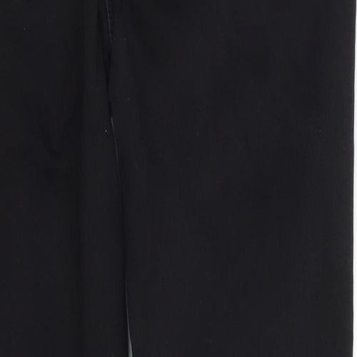 Papaya Womens Black  Cotton Skinny Jeans Size 10 L24 in Regular