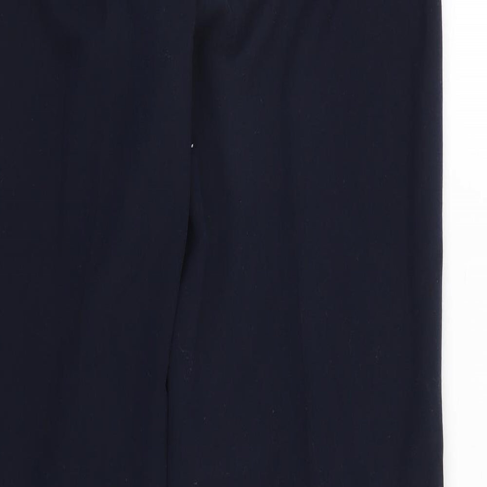 Marks and Spencer Womens Blue  Polyester Trousers  Size 8 L30 in Regular