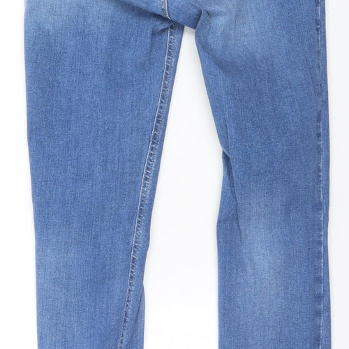 Denim & Co. Womens Blue   Straight Jeans Size 8 L28 in Regular