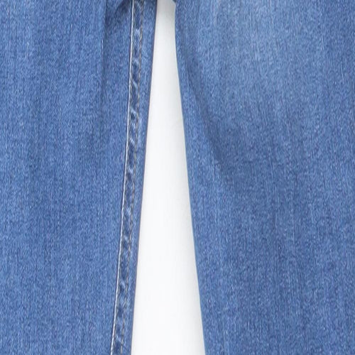 Denim & Co. Womens Blue   Straight Jeans Size 8 L28 in Regular