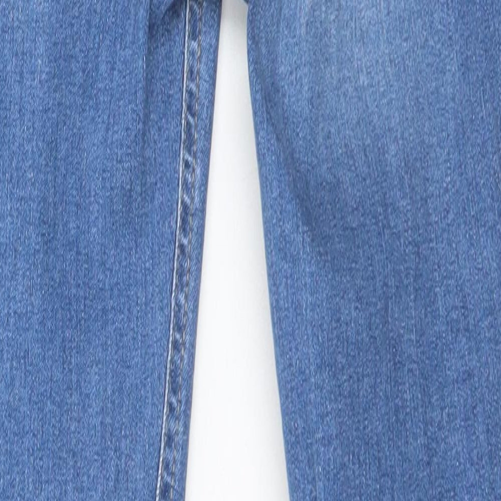 Denim & Co. Womens Blue   Straight Jeans Size 8 L28 in Regular