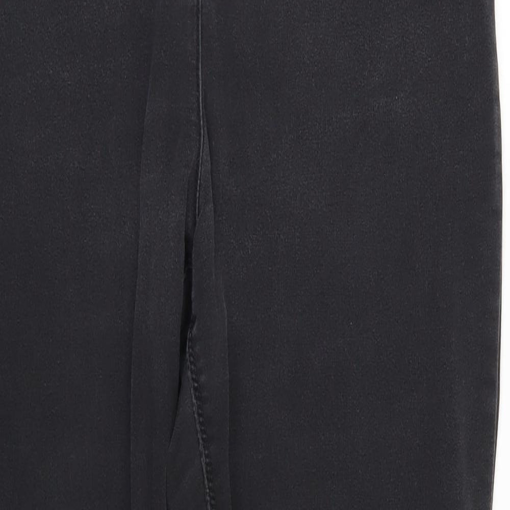 Matalan Womens Black  Cotton Trousers  Size 16 L26 in Regular