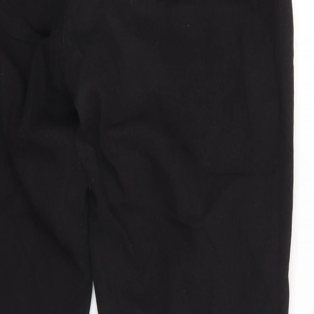 Primark Womens Black  Cotton Trousers  Size 18 L27 in Regular