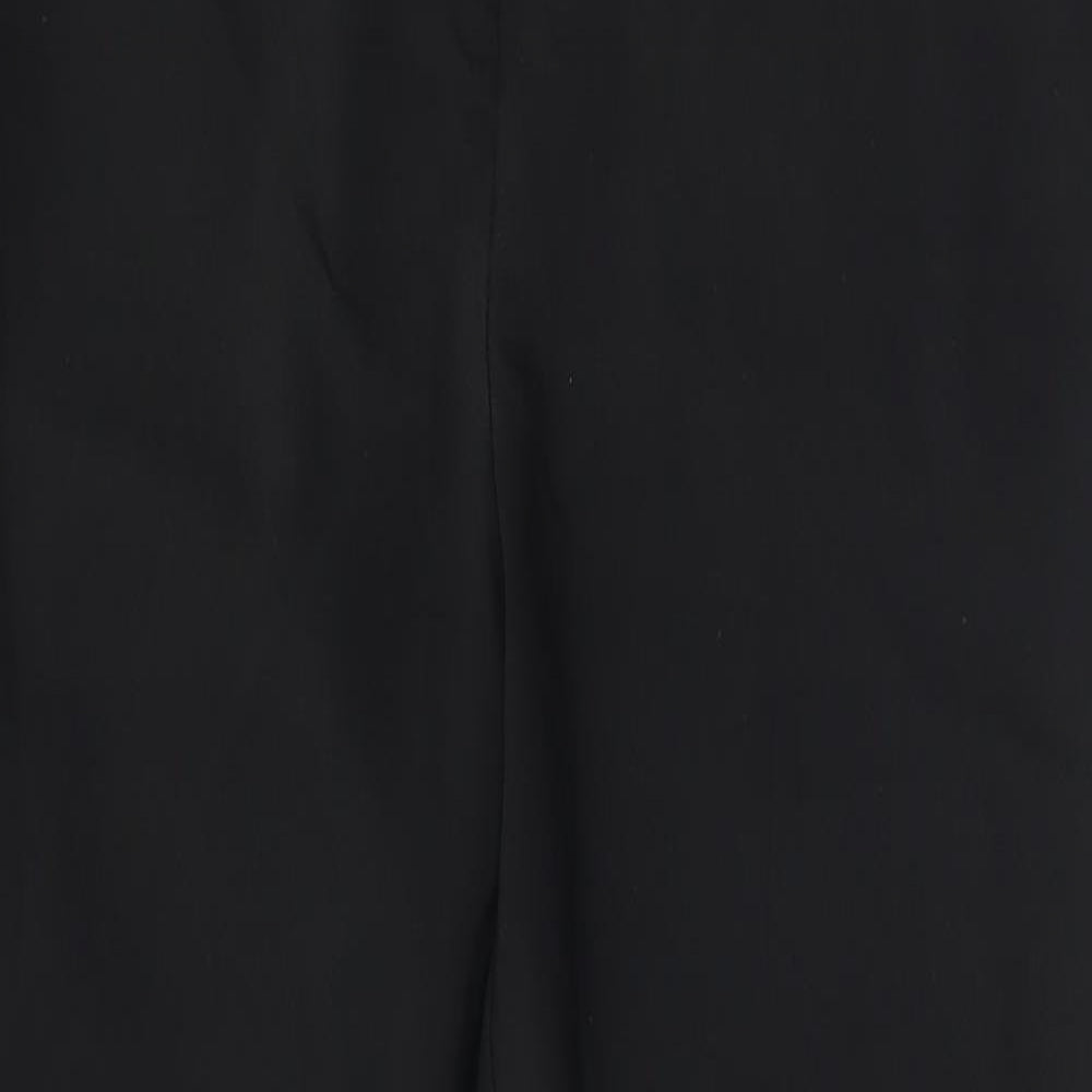 Papaya Womens Black  Polyester Trousers  Size 18 L28 in Regular Zip