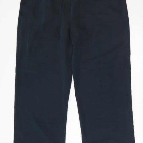 Casual Club Womens Blue  Viscose Trousers  Size 14 L26 in Regular Zip - Drawstring