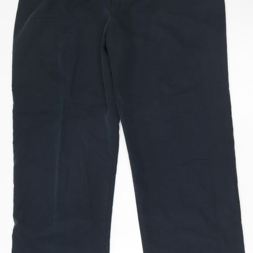 Casual Club Womens Blue  Viscose Trousers  Size 14 L26 in Regular Zip - Drawstring
