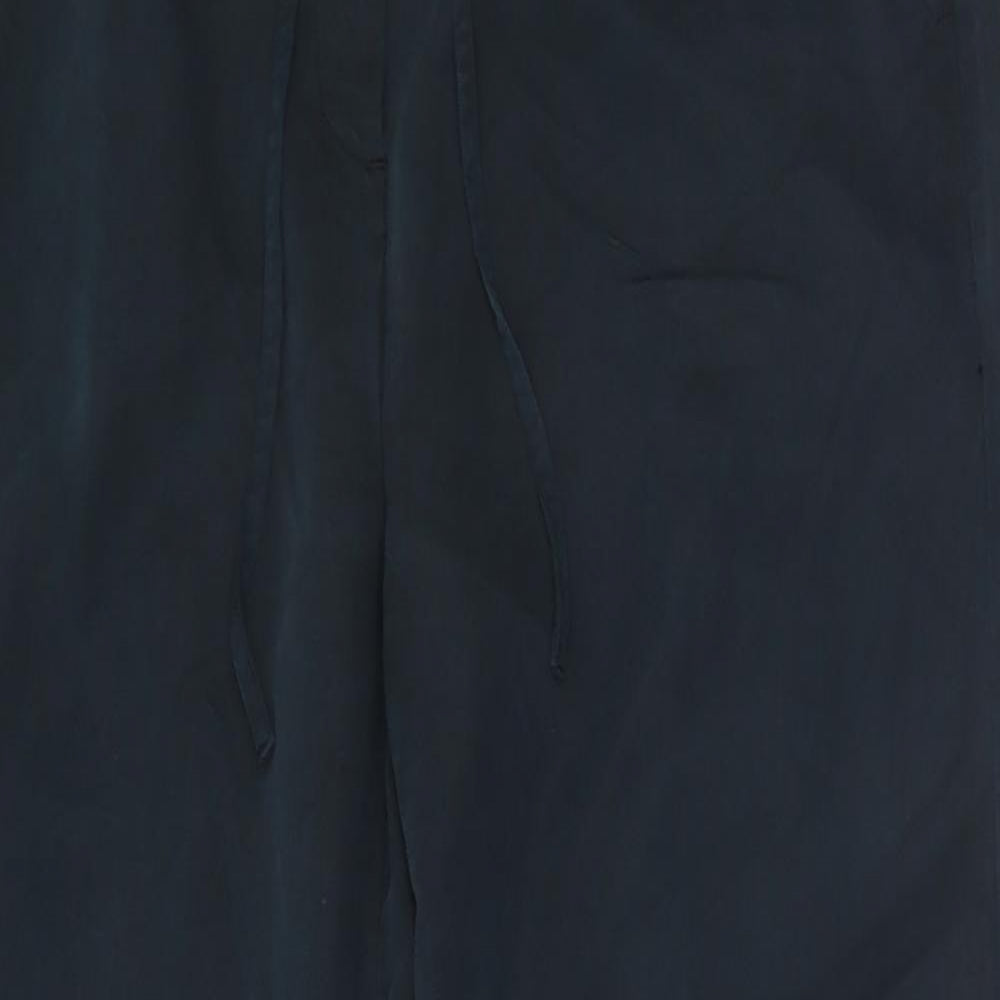 Casual Club Womens Blue  Viscose Trousers  Size 14 L26 in Regular Zip - Drawstring