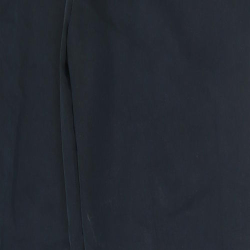 Casual Club Womens Blue  Viscose Trousers  Size 14 L26 in Regular Zip - Drawstring