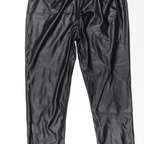 Pretty Little thing Womens Black  Polyester Trousers  Size 8 L24 in Regular Zip