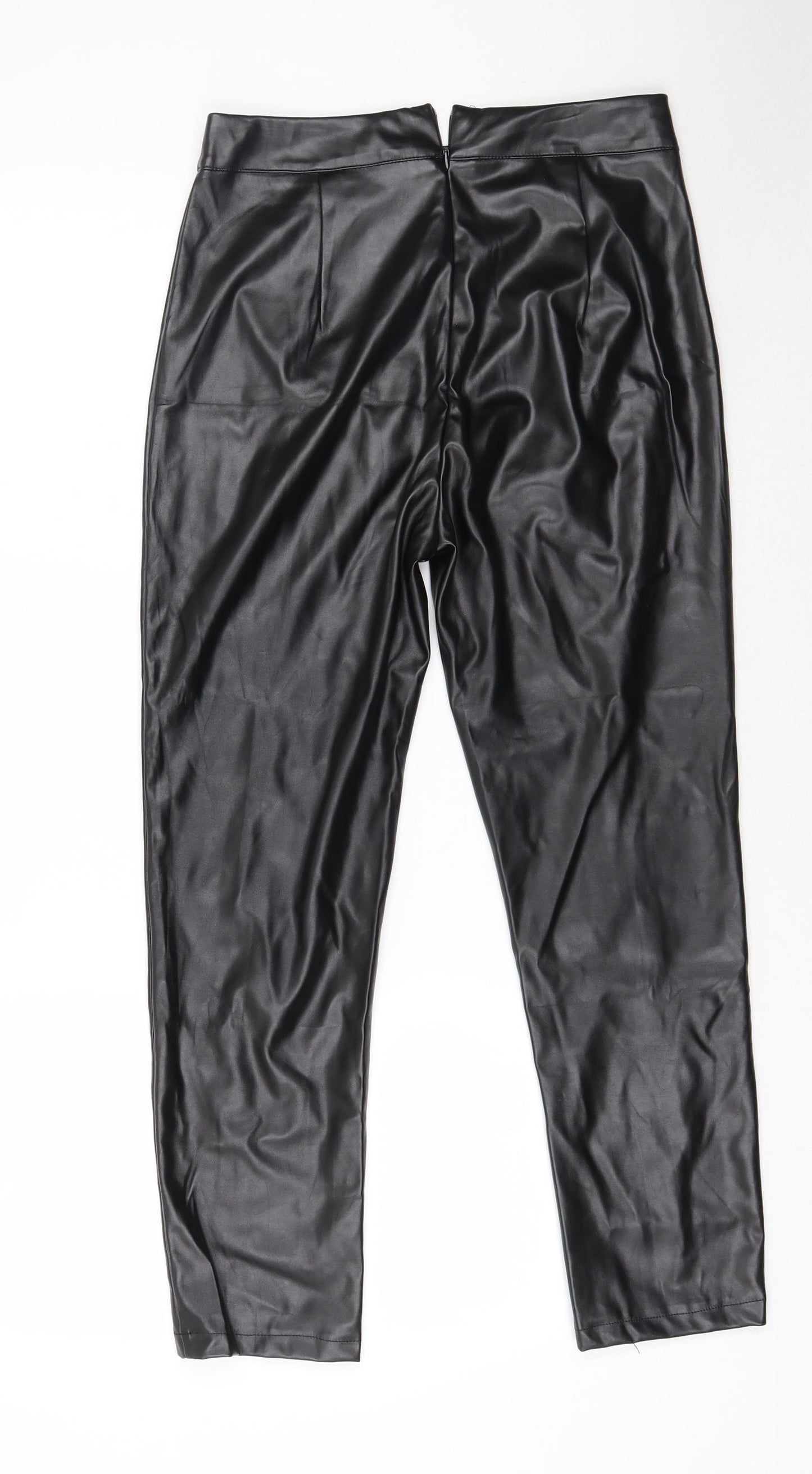 Pretty Little thing Womens Black  Polyester Trousers  Size 8 L24 in Regular Zip