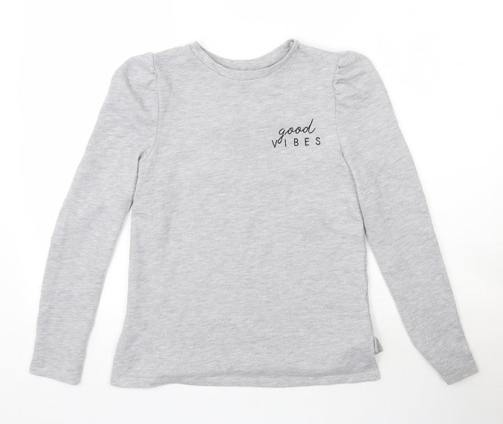 F&F Womens Grey Round Neck Polyester Pullover Jumper Size 8