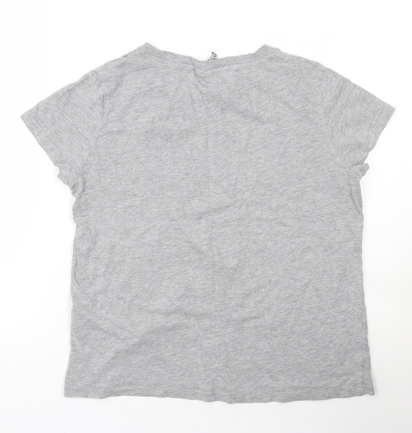 H&M Womens Grey  Cotton Basic T-Shirt Size M Round Neck - NASA