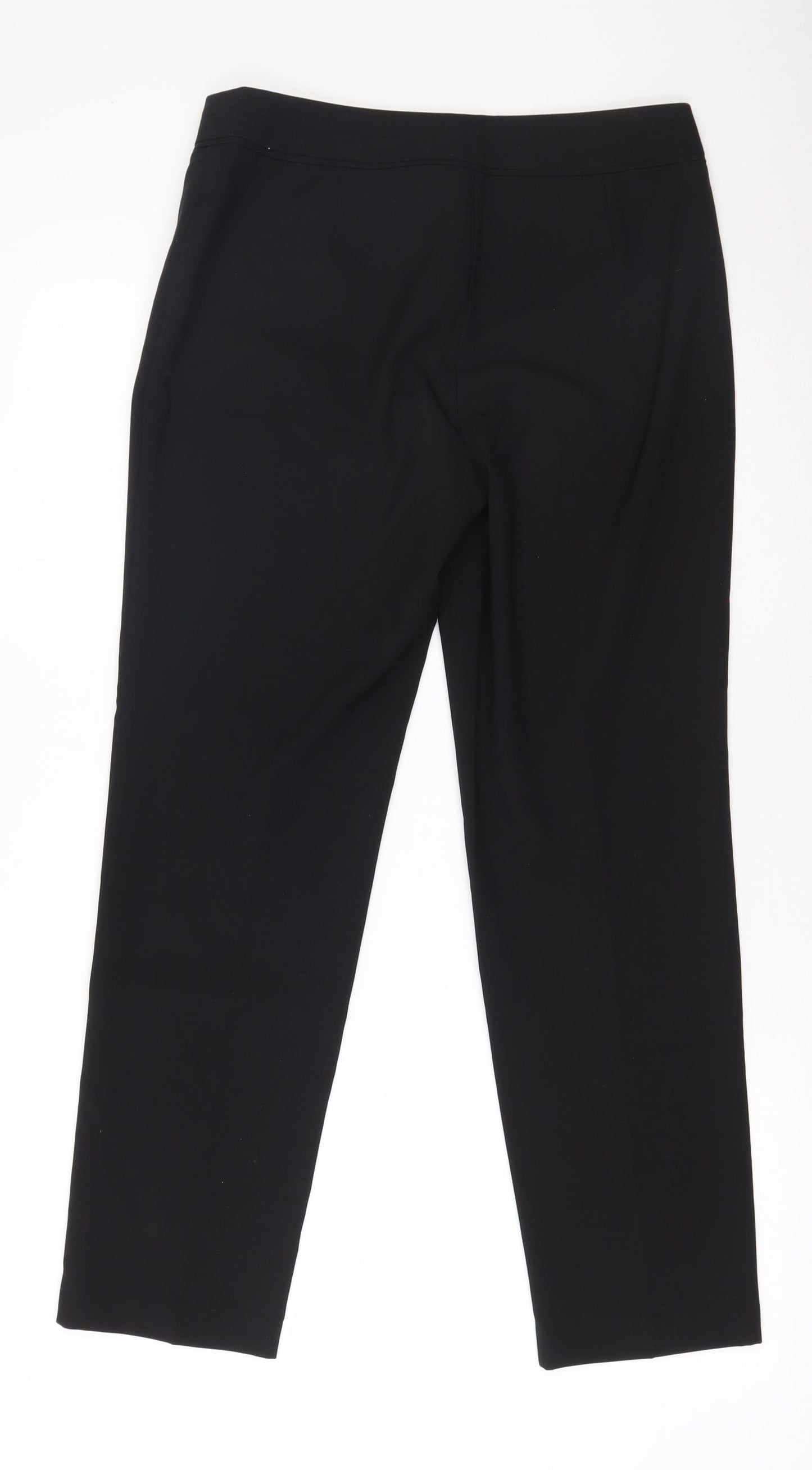 F&F Womens Black  Polyester Trousers  Size 8 L26 in Regular Zip