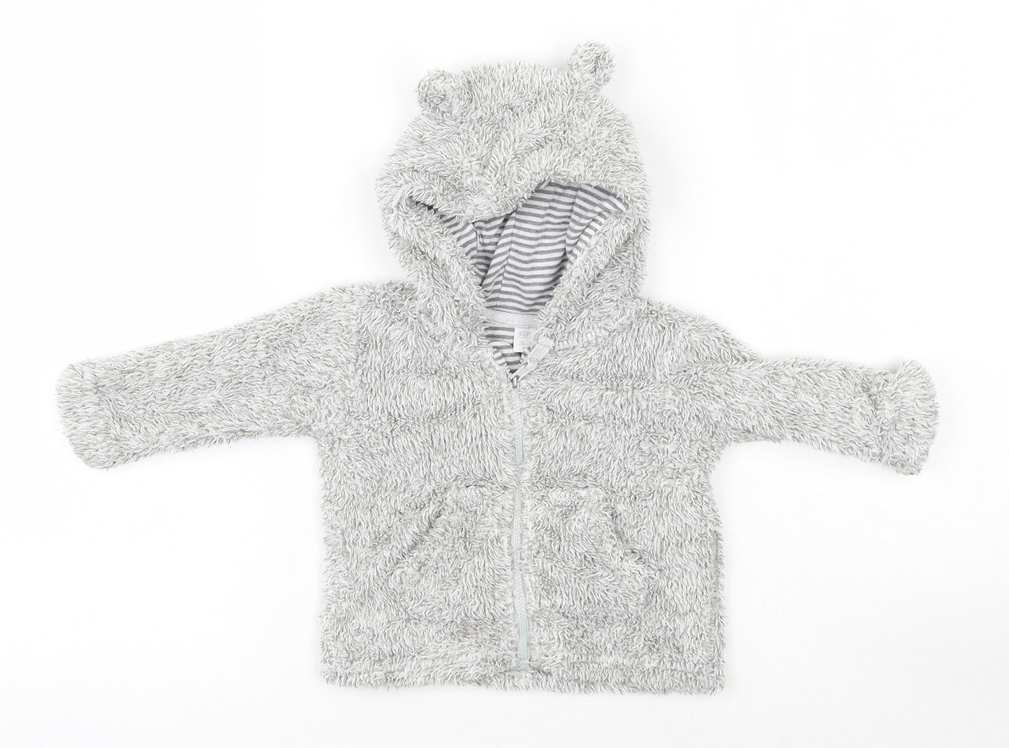 F&F Baby Girls Grey   Jacket  Size 3-6 Months   Zip
