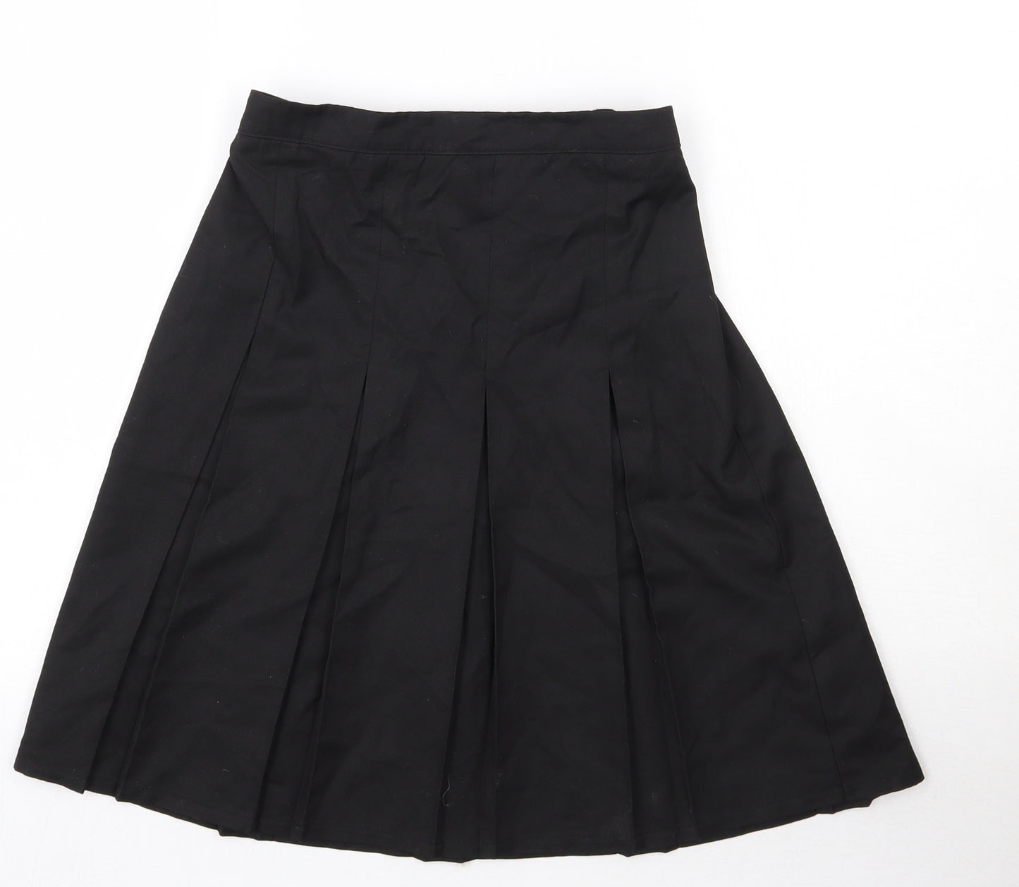 George Girls Black  Polyester A-Line Skirt Size 11-12 Years  Regular  - Elasticated Waist